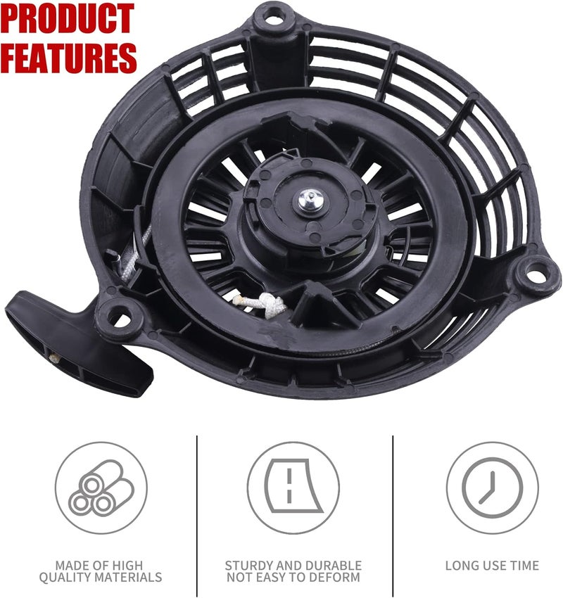 Azushwer Lawn Mower Recoil Starter Pull Start Compatible with Honda GC 130/160 GCV 130/160 4hp 5hp 6hp 6.5hp EN2000 Hru19 GC135 GC160 Parts Generator Engine Motor Replace 28400-Zl8-023ZA Black - Image 4